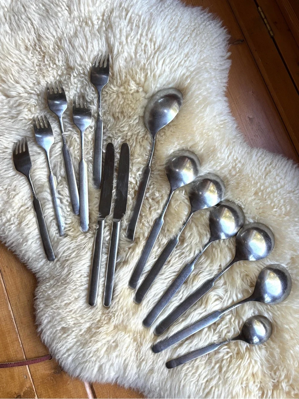 14 Pieces of MCM Nova Flatware by Wilkens